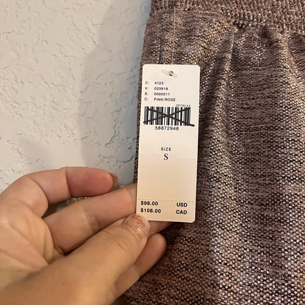 Anthropology shimmery pink joggers - Picture 3 of 4